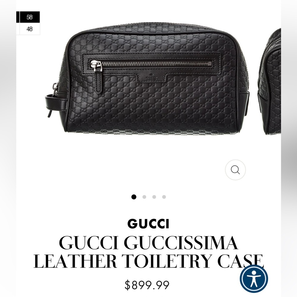 Gucci leather toiletry bag